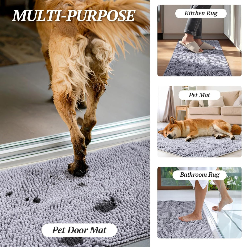 Cat Litter Mat, Litter Trapping Mat, 31"× 20" Cat Kitty Litter Rug with Waterproof Back, Super Soft for Cat'S Paws, Machine Washable, Beige